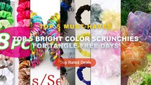 Why Everyone Is Buying Top 5 Bright Color Scrunchies For Tangle‑Free Days - New Women Oversize Colorful Striped Organza ...