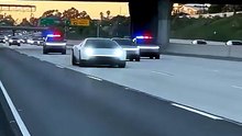 Caught by the cops in a flying Tesla 🚔🚀