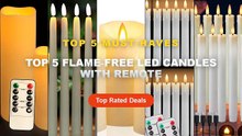 Amazing Top 5 Flame‑Free LED Candles With Remote You Need To See - Flameless Taper Candles with Remote Flickering Batter...