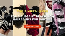 Amazing Top 5 Elegant Black Bow Hairbands For Parties You Need To See - gothic Black Mesh Big Bow Headband for Women Ele...