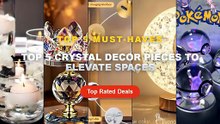 Cheap & Best Top 5 Crystal Decor Pieces To Elevate Spaces Unboxing & Review - Pokemon Crystal Ball 3D Pikachu Gengar Mew...