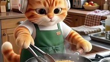 Orange Cat’s Chicken Katsu Curry ASMR 🐱🍛