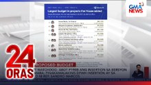 Budget watchdog - Abot P190-B ang insertion sa bersyon ng Kamara; pinakamalaking DPWH insertion ay sa distriti ni Rep. Sandro Marcos | 24 Oras