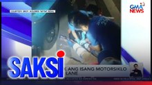 Jeep, nasalpok ang isang motorsiklo sa pedestrian lane | Saksi