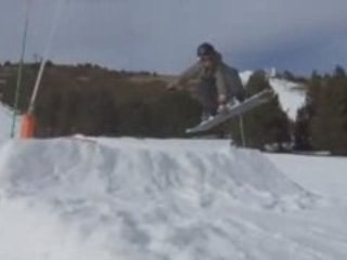 Snowboard In The Montains