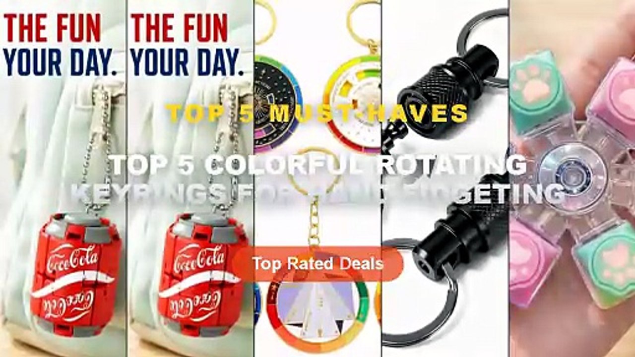 Amazing Top 5 Colorful Rotating Keyrings For Hand Fidgeting You Need To ...
