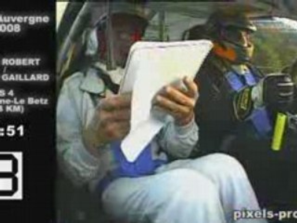 rallye cedric robert camera embarquée rallye Velay2008
