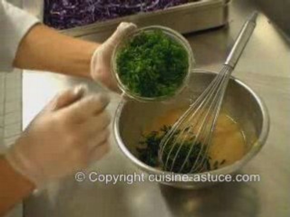 Choux rouge gingembre,persil frisé et ciboulette