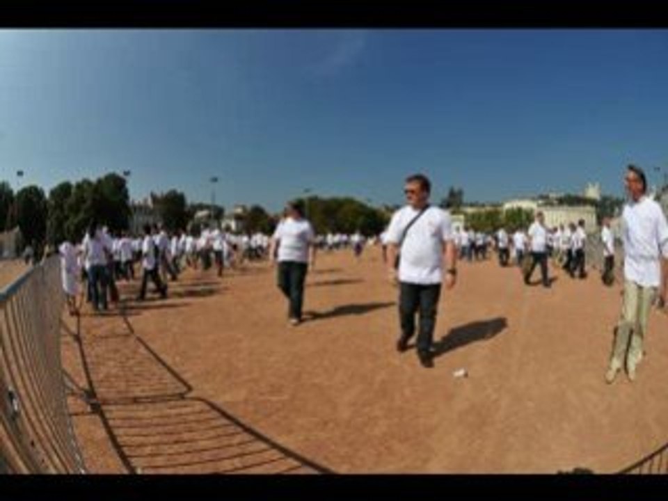 30 ans du métro (éclaté du logo humain géant du Sytral)
