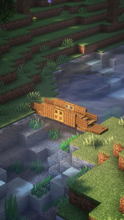 Minecraft Spruce Bridge Build Tutorial | Wooden Bridge Design - video ...