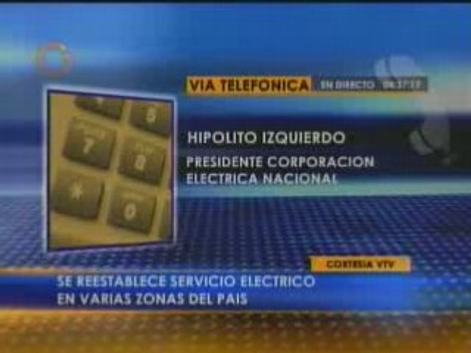 Falla Eléctrica Presidente CEN