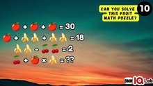 #ThinkYouAreSmart 😏😒 Can You Solve This Fruit Math Puzzle? (Part 3) 🍎🍒