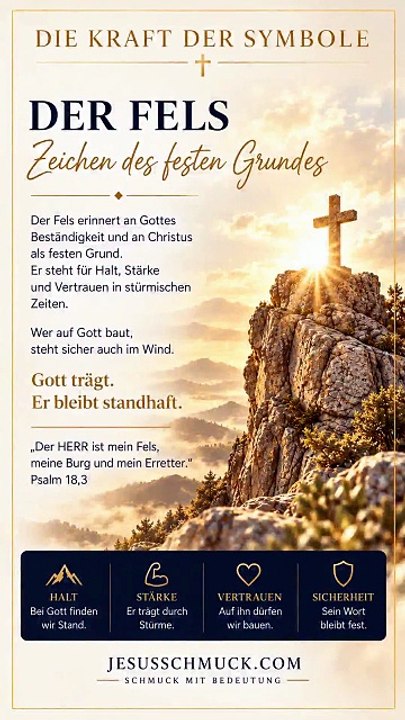 Der fels als christliches symbol: halt und vertrauen | kraft der symbole