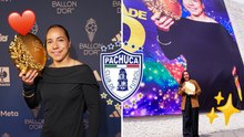 Charlyn Corral es recibida entre aplausos por Pachuca Femenil y afición tras ganar el Balón de Oro