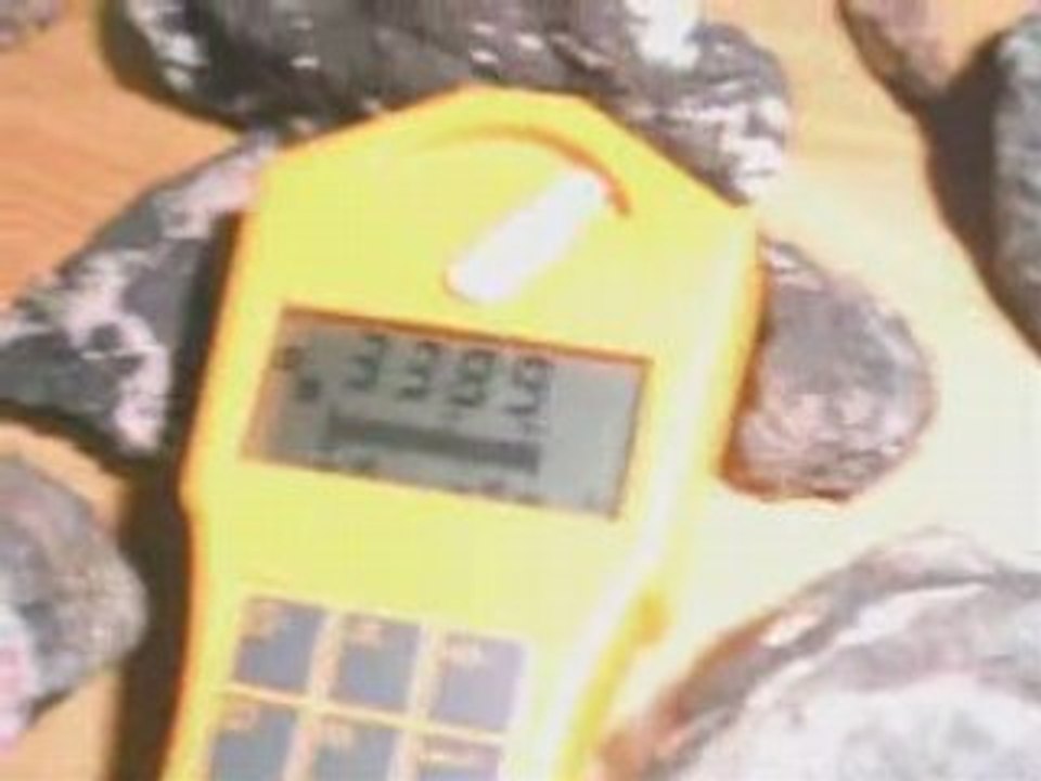 Insane radioactivity on a pile of pitchblende uranium ore