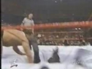 Wrestling - WWE - Big Show chokeslams Undertaker through rin