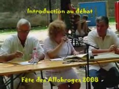 Introduction au débat à la Fête des Allobroges