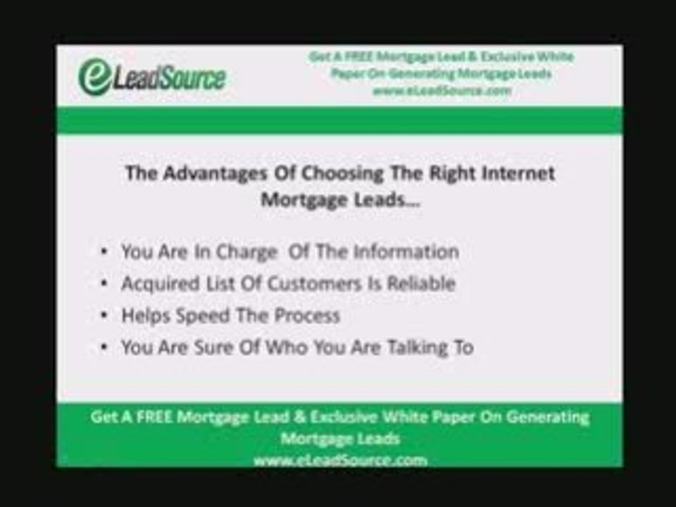 Internet Mortgage Leads