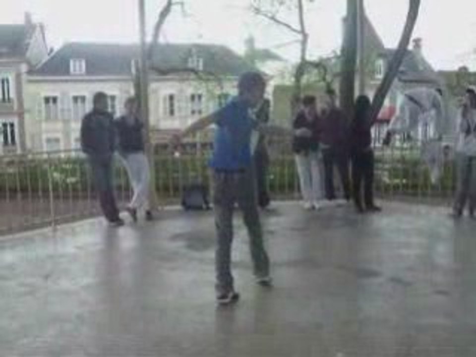 Slim gamelle par dessus une barriere