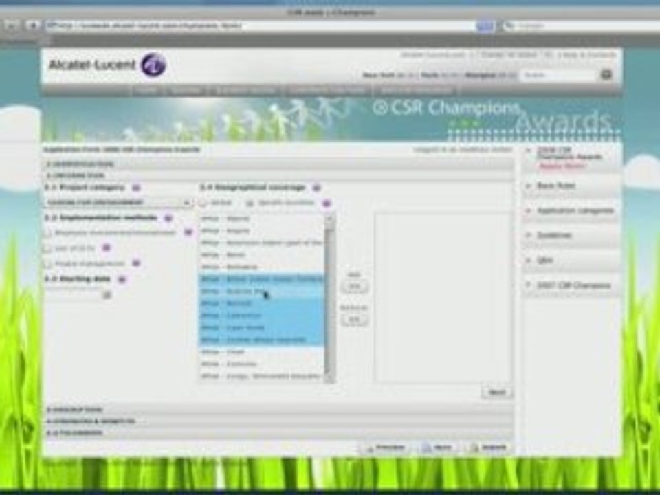 CSR Champions interface web salariés