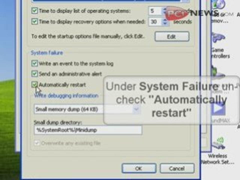 TUTORIAL: Disabling auto-reboot after BSoD error.