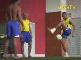 Ronaldinho, Robinho et Roberto carlos