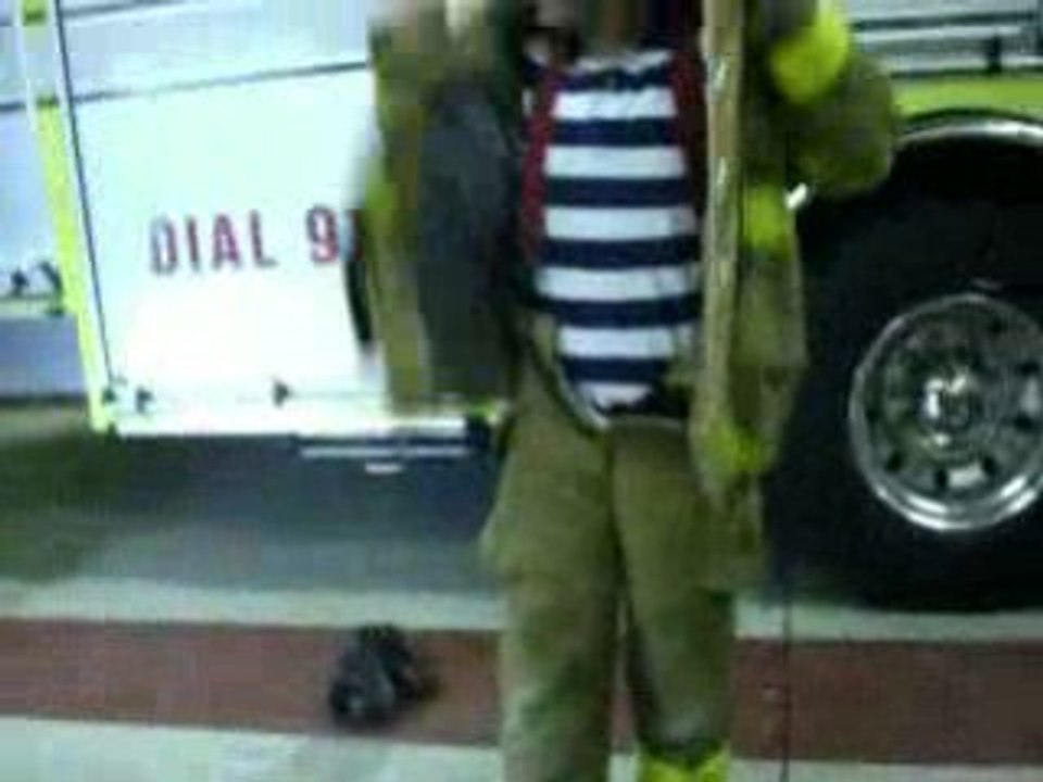 Manny goes firefighter....