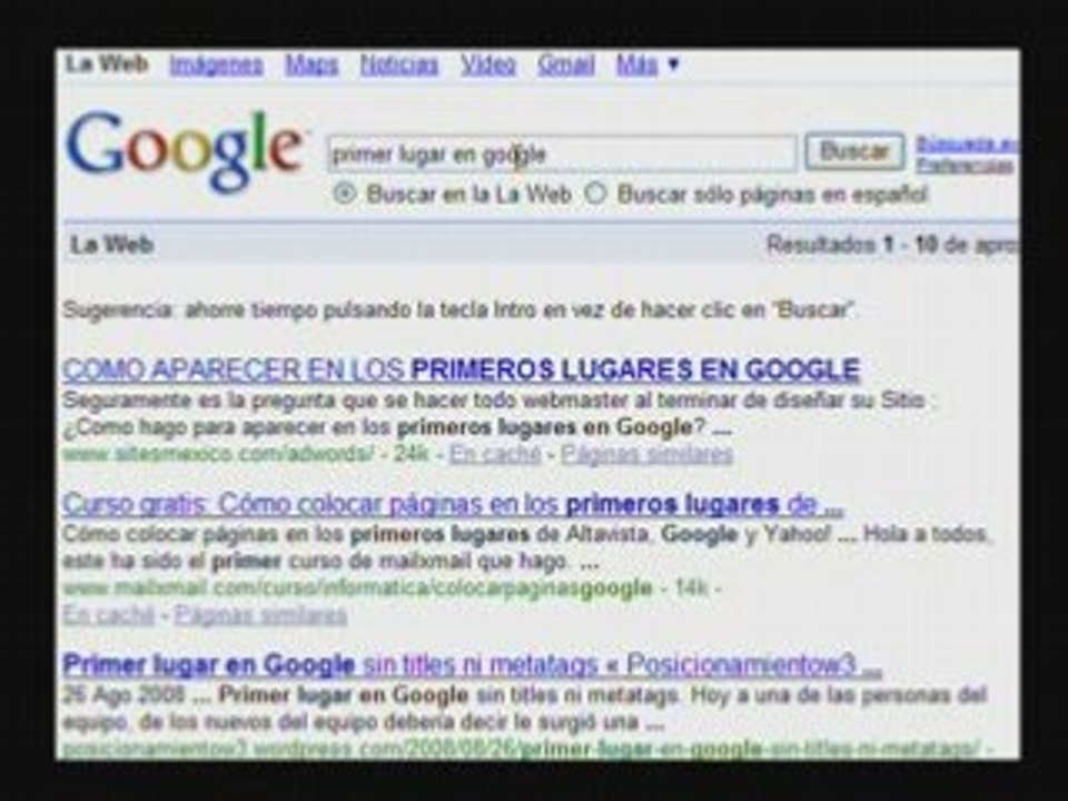 primer lugar en google