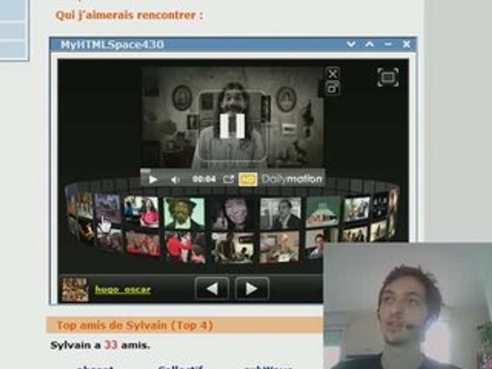 Screencast : Galaxy sur Myspace