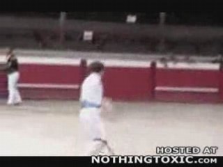 Flying above the bull :D