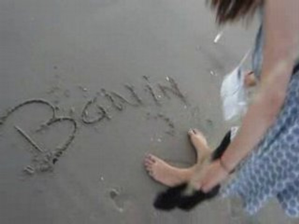 Ecriture sur la plage