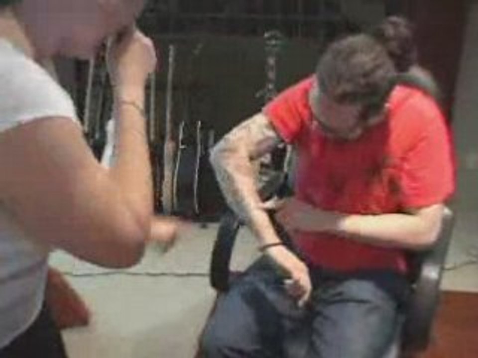 HIV showing his tatoo to The Matrix