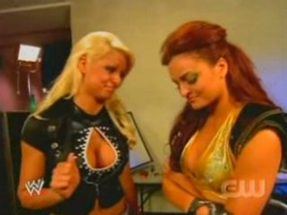 09.05.08 SmackDown Maria and Maryse Backstage