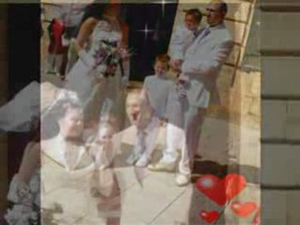 mon mari et moi le jour de notre mariage