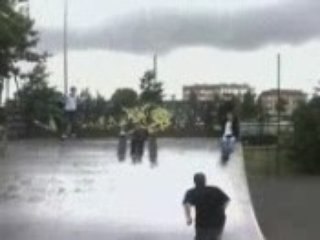 Saut skate en roller