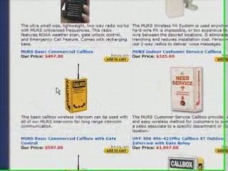 See Two-Way Radios, Wireless Intercoms, and Callboxes