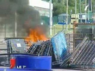 Les ouvriers de Trelleborg en grève