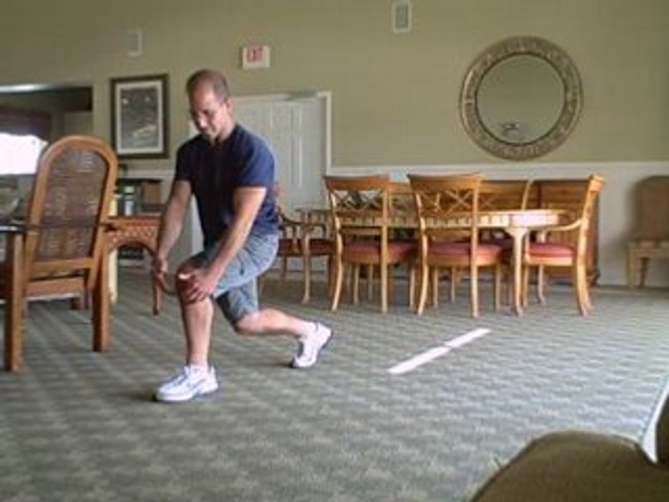 Womens Butt & Thigh Exercise: Walking Lunge Touch-Down