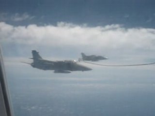 AMX jet fighter refueling accident