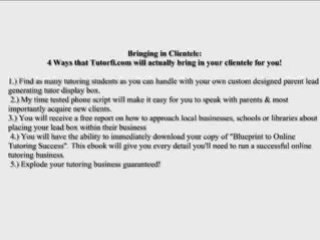 Help for online tutors: Bringing in Clientele