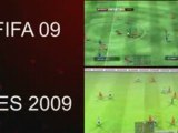 FIFA 09 vs PES 2009 gameplay comparison
