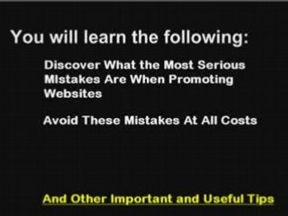 Internet Marketing | What Not To Do When Promoting  Website