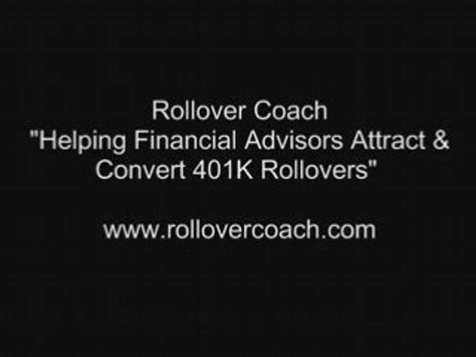 Investment Advisor Marketing - 401K Rollovers
