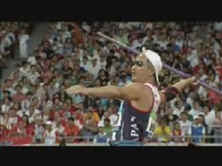 Lancer de javelot aux Jeux paralympiques.
