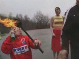 La flamme Olympique d Arêches