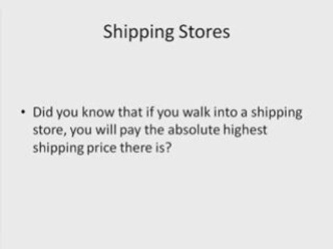 Ecommerce solutions , shipping on Ebay