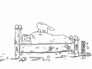 LE CHAT DE SIMON QUAND LE CHAT EST REVEILLE