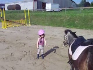 Morgane et Rose les plus jeunes cavalières