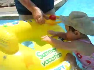 Eileen et Ja Oah a la piscine a Hua Hin (Thailande)