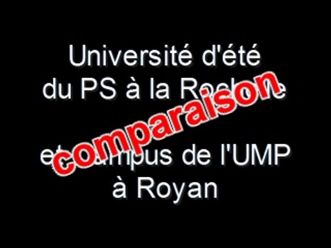 Comparaison université été PS / Campus UMP Royan